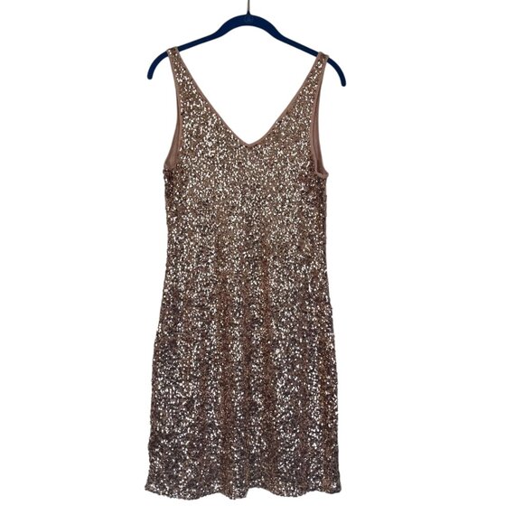 ✨ INC International Concepts Gold Sequin Dress – Size Medium ✨ - Picture 5 of 11
